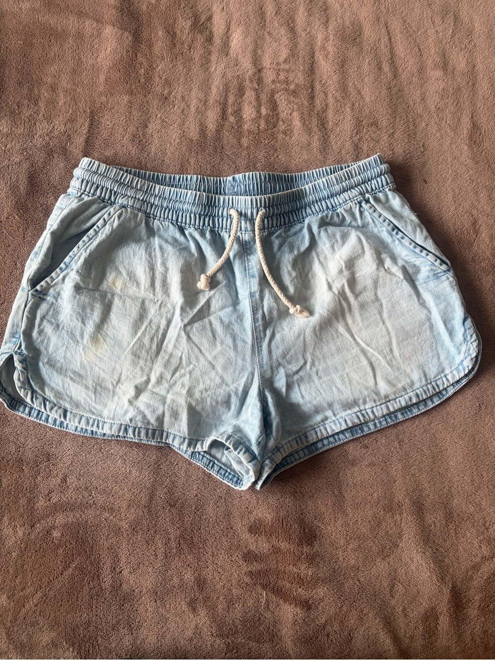 aerie Light Blue Drawstring Athletic Shorts